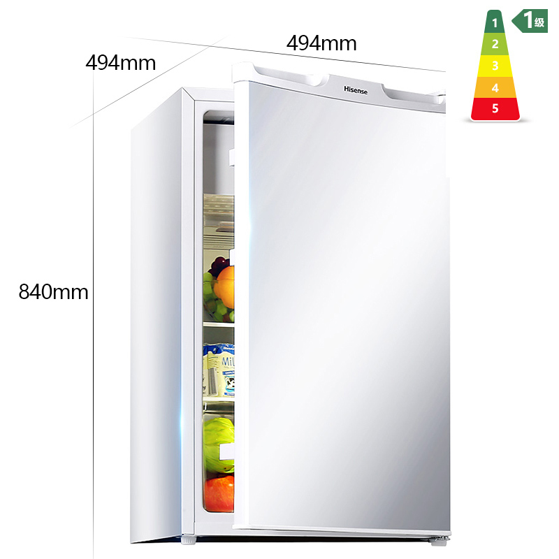 海信hisense100升单门冷藏微冷冻电冰箱迷你小型宿舍家用一级能效节能