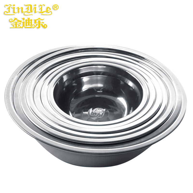 金迪乐不锈钢菜碟菜碗菜盘深盘多用盘20CM单个装SCP020S/个高清大图