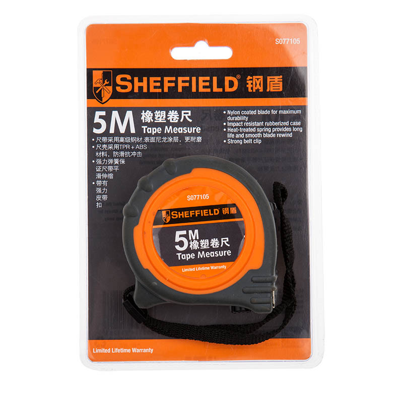 钢盾(SHEFFIELD)橡塑卷尺5mS077105