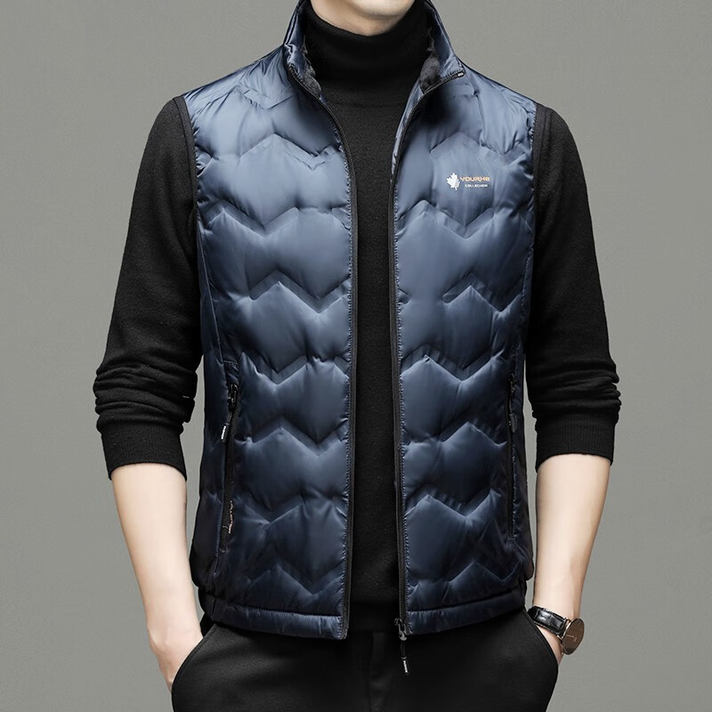 杜卡西品牌轻奢羽绒马甲男冬季新款无袖背心男士轻薄羽绒服韩版男装