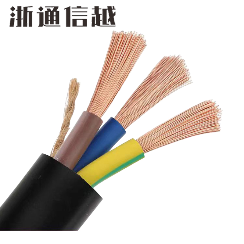 浙通信越 护套软电线 RVV 2*4平方 /米高清大图