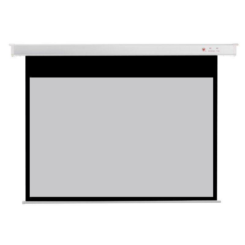 红叶120英寸169灰玻纤电动遥控投影幕布投影幕布家用投影仪幕布投影机