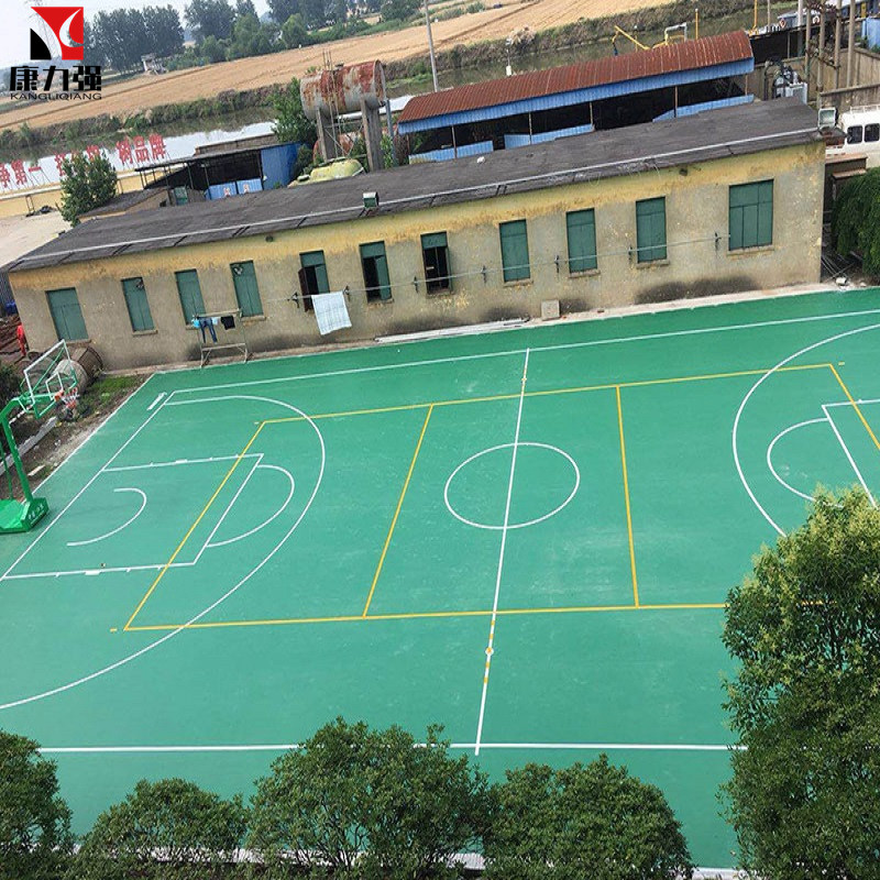 康力强篮球场地胶室外弹性运动地板羽毛球场地PFO户外专用塑胶地垫 厚度5.0mmPFO-水晶沙5.0mm