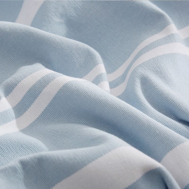 天琴床品四件套200*230cm柔软舒适中国手织布西川蓝TQ-S61高清大图