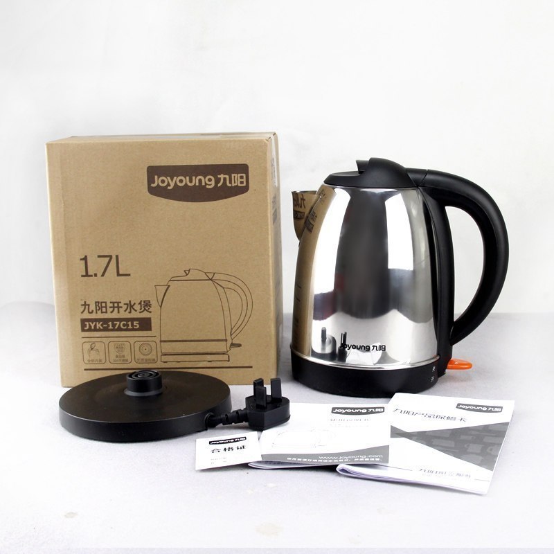 九阳(Joyoung) 电水壶JYK-17C15 快速沸腾 优质温控 304不锈钢 防干烧 1.7L电热水壶开水烧水壶