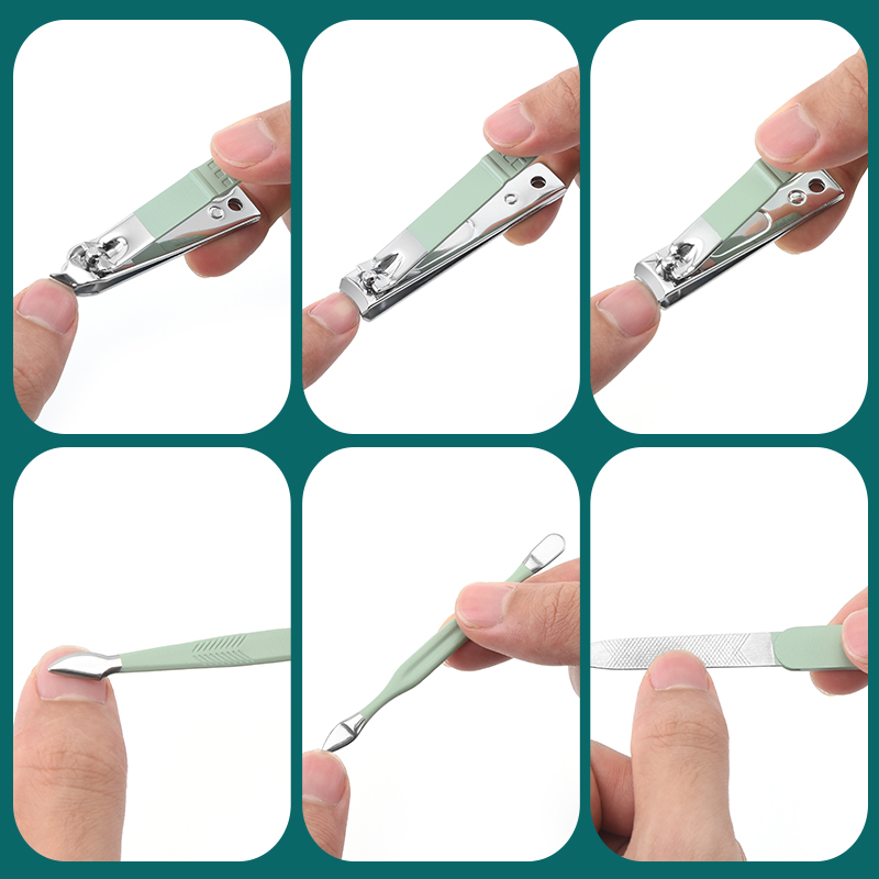 艾逸瑶选 娜塔莎PLUS马卡龙修容修甲工具13件套 GJ-8014高清大图