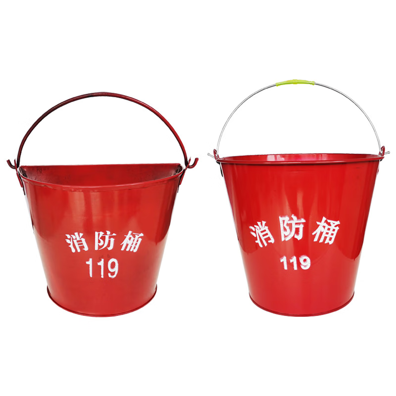 程佑(CHENGYOU) 加厚消防桶加油站用消防半圆桶圆桶消防应急水桶 圆桶(12L)