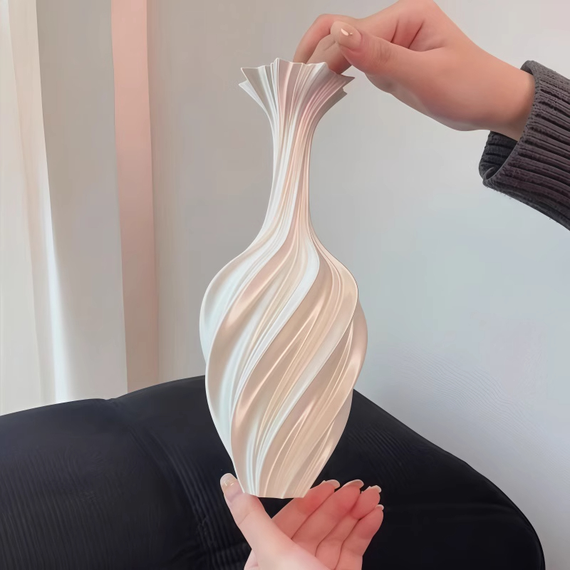 茹洋 3D打印花瓶摆件樱花花瓶白色 个高清大图