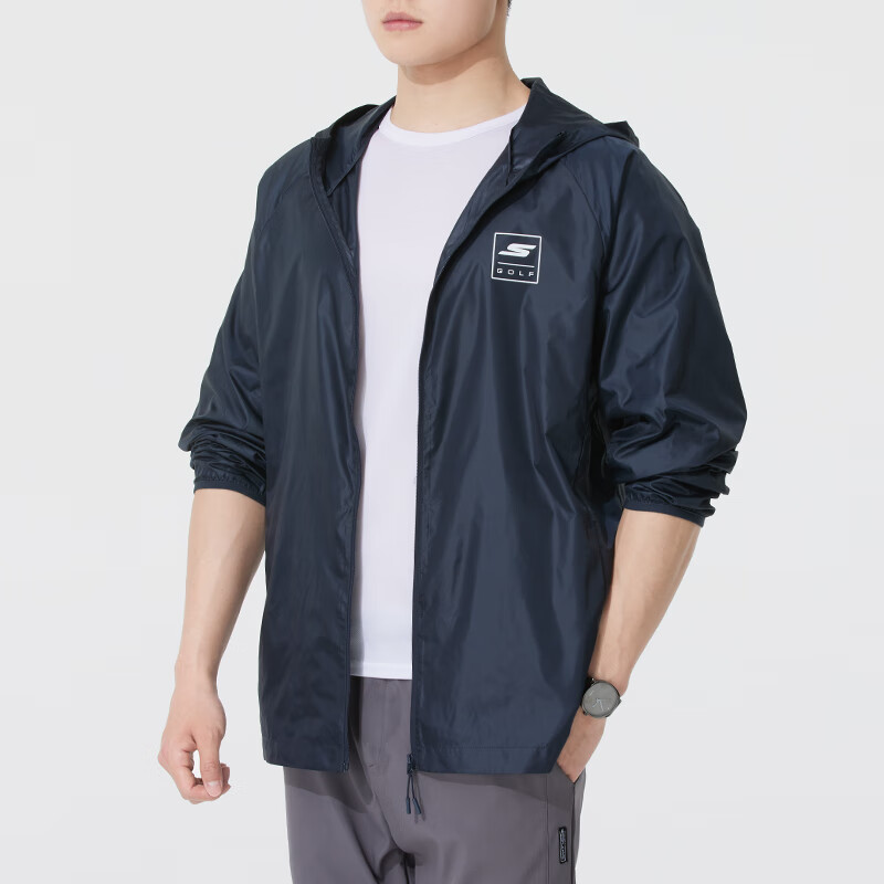 斯凯奇(Skechers)外套男装女装情侣装新款秋季运动服潮流时尚休闲服针织夹克P225U136-03K8 ZP高清大图