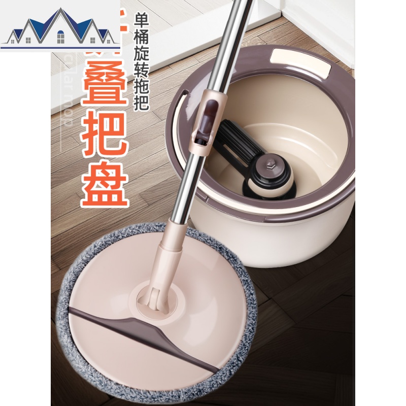 免手洗旋转拖把家用木地板一拖自动拖布桶抖音懒人拖把拖地净 三维工匠高清大图