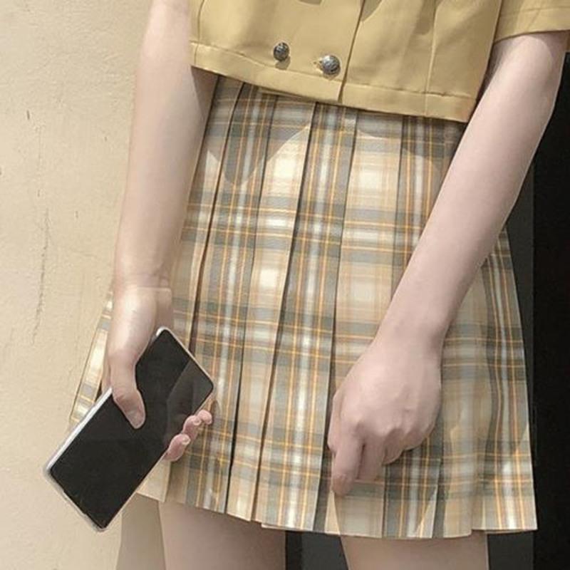 单件/套装2021夏新款学院风jk制服套装女学生短袖衬衫百褶裙短裙 裙子【收藏宝贝=优先发货 S