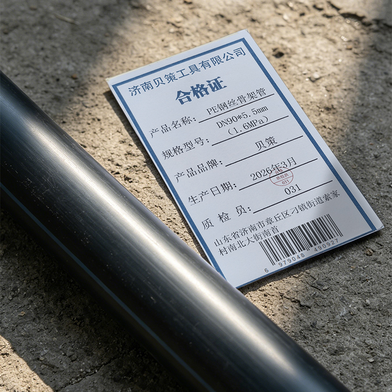 贝策 PE钢丝骨架管 DN90*5.5mm(1.6MPa)米高清大图