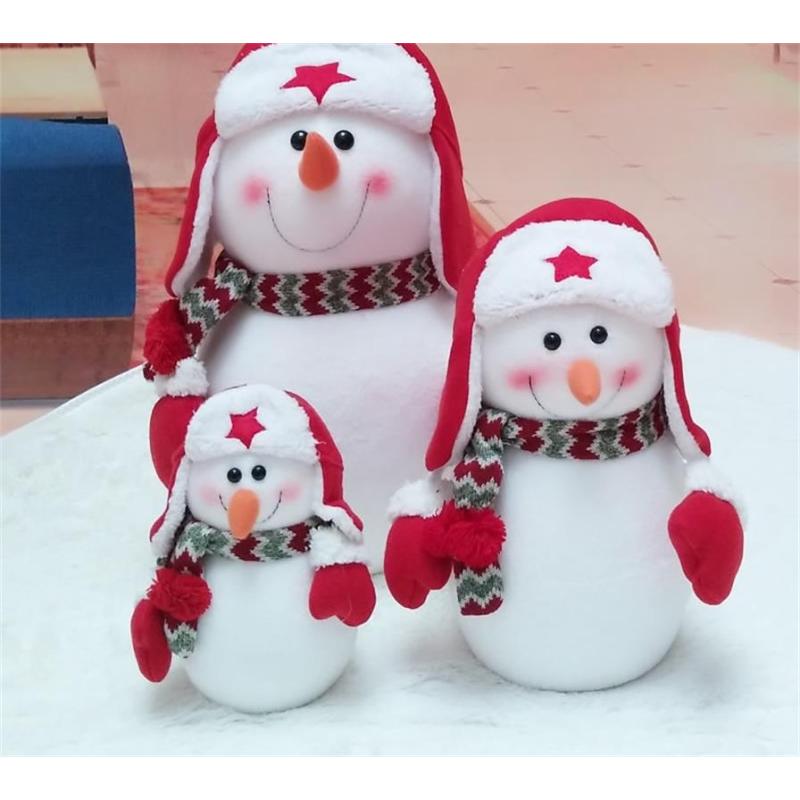 东龙浩宇圣诞雪人娃娃泡沫雪人之家 雪人爸爸50cm雪人妈妈37cm雪人