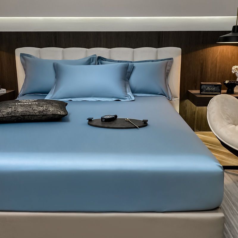 床笠单件床罩床垫床套保护罩防尘罩全包床单新品 宾利蓝礼盒装 180*200cm单床笠