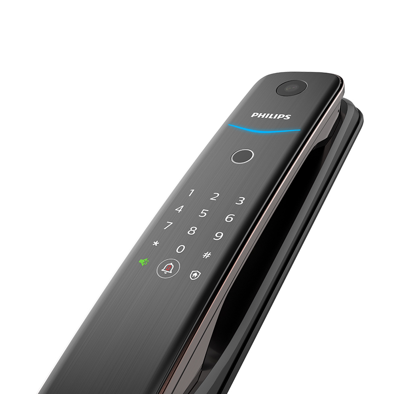 飞利浦(Philips)DDL702可视WiFi远程开锁家用推拉式智能锁 红古铜