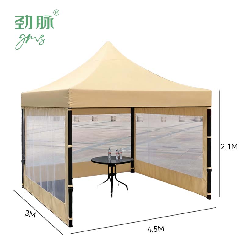 劲脉 户外防雨帐篷 六棱卡其-3*4.5*2.1M 顶高清大图