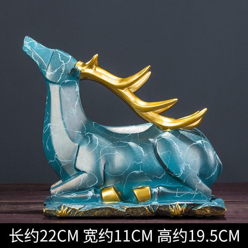 美帮汇红酒架摆件酒柜装饰品现代客厅电视柜摆设梅花鹿酒托乔迁新居礼品(预售)高清大图