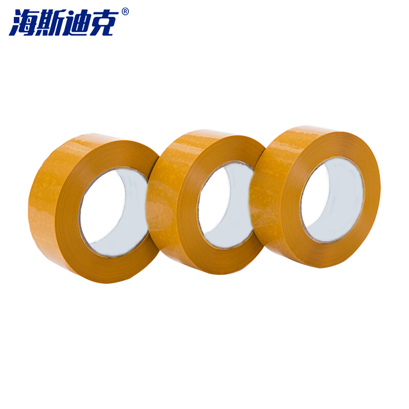 海斯迪克 gnjz-216 工业透明封箱胶带 快递打包宽包装封口透明胶带 (5卷)宽4.5cm 米黄色