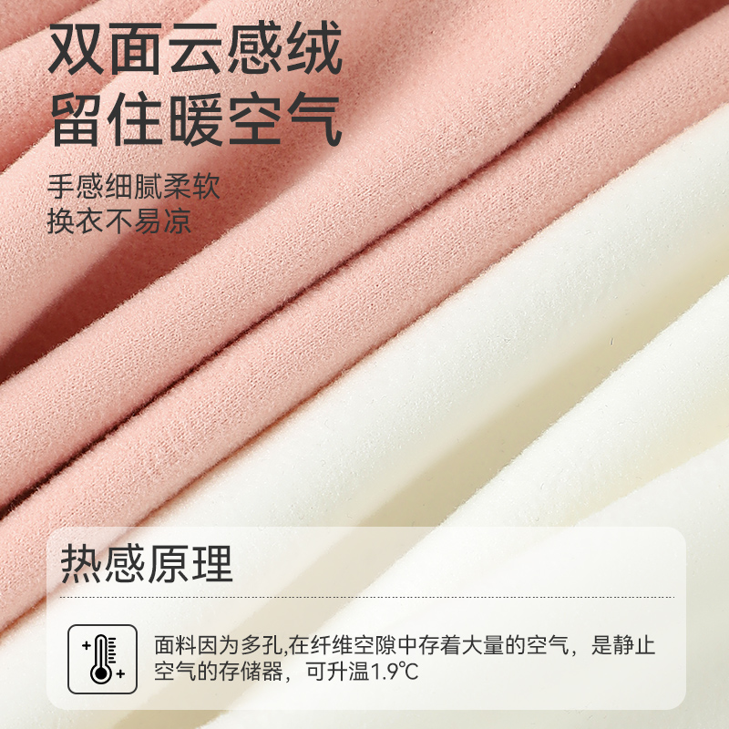 浪莎保暖内衣女士无痕加绒秋衣秋裤套装春秋新款内搭打底衫秋冬季高清大图