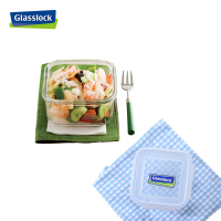 三光云彩(GLASSLOCK) 钢化耐热玻璃保鲜盒 饭盒韩国进口方形饭盒1180ml微波炉可用密封防漏大号收纳盒便当盒