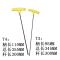 定做 公制M3456810mm英制5/161/83/16加长T型内六角扳手S2 6mm*杆长350mm(对边6mm