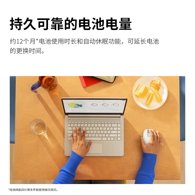 罗技 M196无线蓝牙鼠标小巧便携灰色高清大图