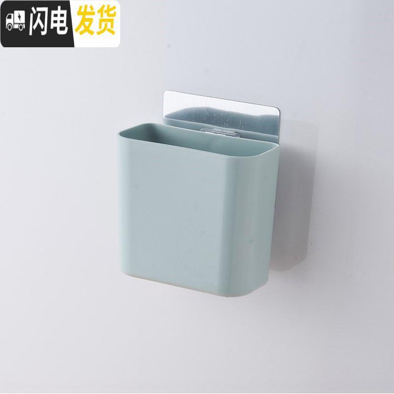 三维工匠卫生间牙膏盒牙刷筒吸盘收纳盒梳子壁挂免打孔吸壁式置物架牙刷架 北欧粉