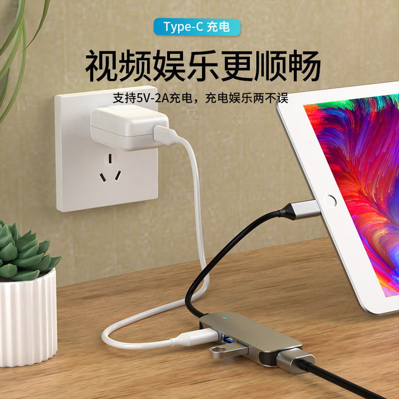 乐丽 笔记本type-c拓展坞转接头pd充电扩展坞