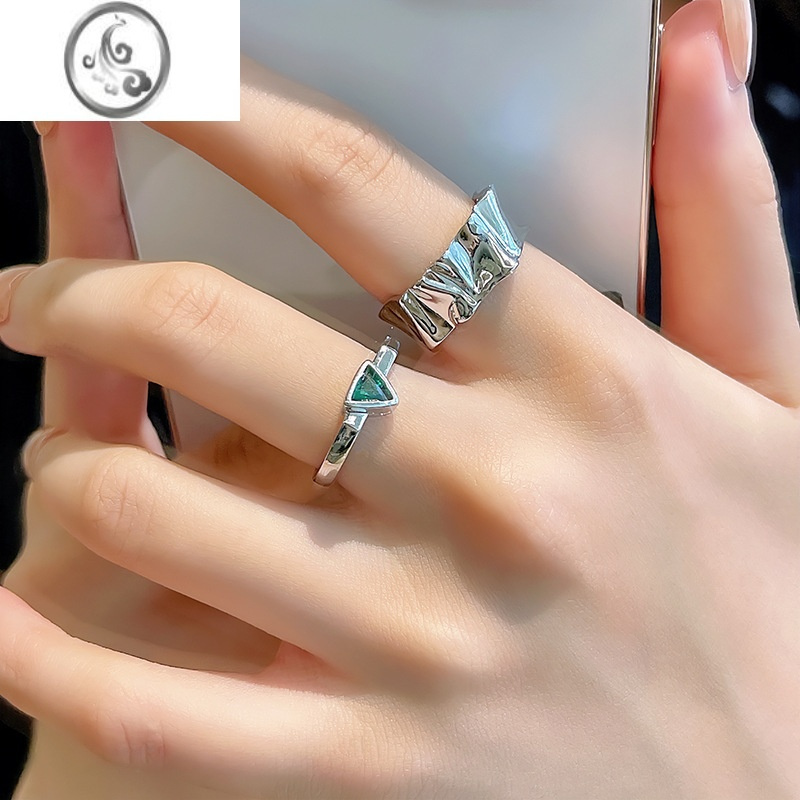 jimi开口可调节不规则食指戒指环女学生小众级设计甜酷冷淡风高级感潮