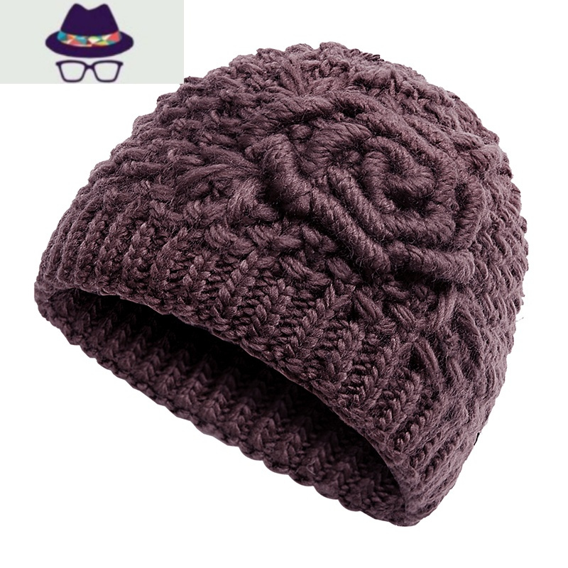 秋冬中老年帽子女冬毛线帽妈妈帽加绒老人帽女奶奶老太太帽婆婆帽fish