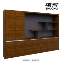 [硕辉]EUN-01S34-1文件柜 现代实木油漆办公书柜 340*40*220cm