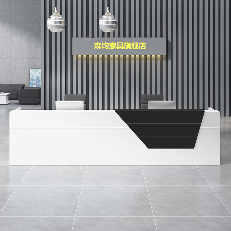 办公家具公司前台接待台简约现公收银台迎宾台服务台吧台柜台 1.8米*0