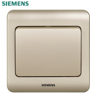西门子(SIEMENS)开关插座面板远景系列 金棕色 单开单控开关 单联单控开关 一位单控开关