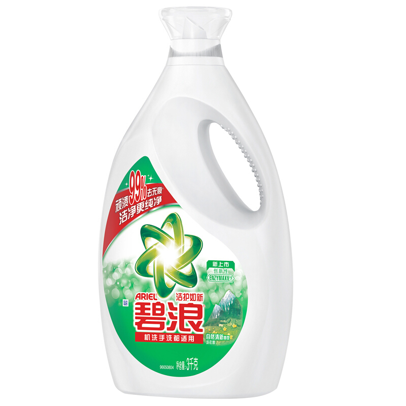 碧浪Ariel 3938 洁护如新洗衣液(自然清新型) 含馨香因子 3kg/瓶