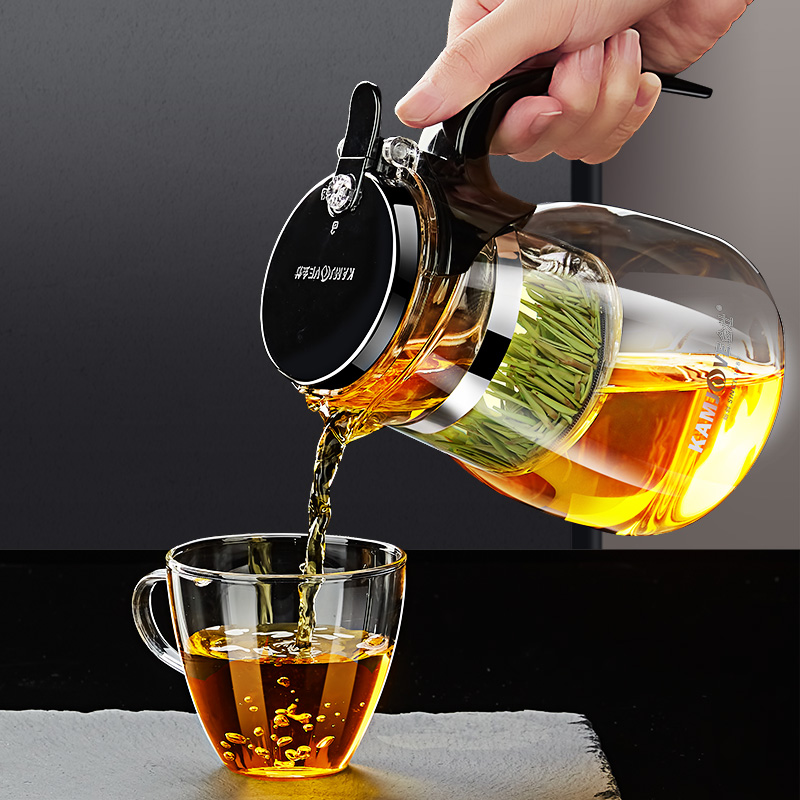 KAMJOVE/ 金灶 TP-757正品飘逸杯泡茶壶耐热玻璃茶具套装过滤花茶杯泡茶器 700ML家用高清大图
