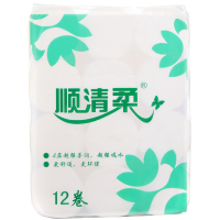 顺清柔超洁无芯卷纸卫生纸3层或4层110g*12卷1320g装(新老包装随机发货)