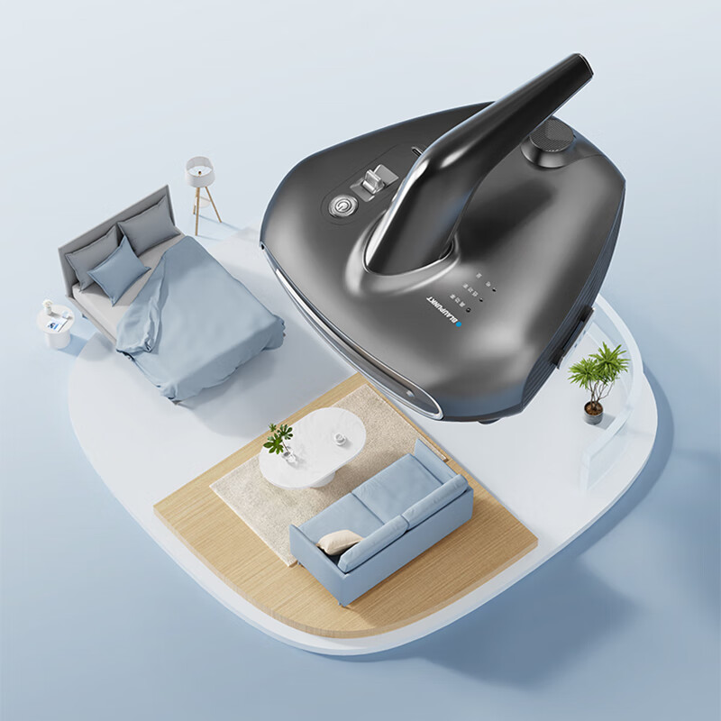 蓝宝(BLAUPUNKT)除螨仪无线家用手持大吸力 绿光显尘 紫外线杀菌吸尘除螨机床上除尘BP-CMY010高清大图