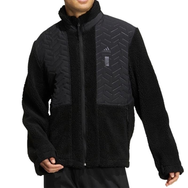 adidas/阿迪达斯冬款男子 运动训练拼接羊羔绒夹克外套 HN8958 CXcpm高清大图