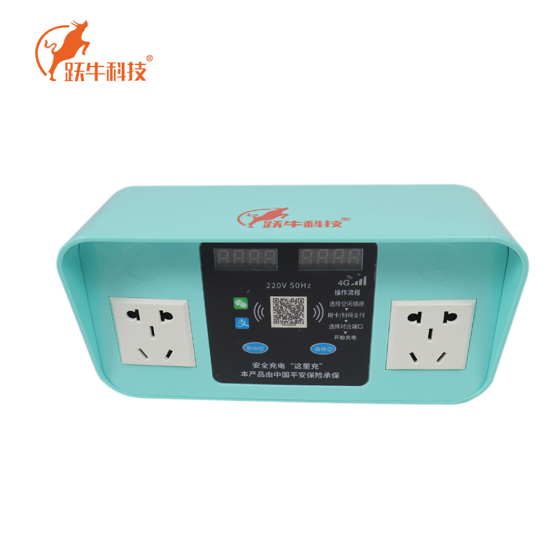 跃牛科技 2路智能充电桩 Y-N027A刷卡扫码(含安装) 套高清大图