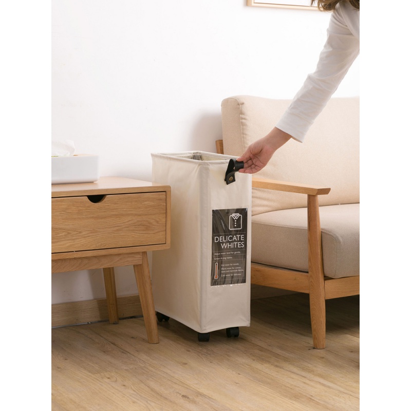 带滚轮脏衣篮衣服分类收纳筐家用脏衣服收纳桶脏衣篓洗衣篮高清大图