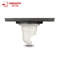 潜水艇(submarine)地漏全铜防臭式地漏无三通格栅面板防堵内芯沐浴房加长地漏排水更快拉丝面LTKC50-10