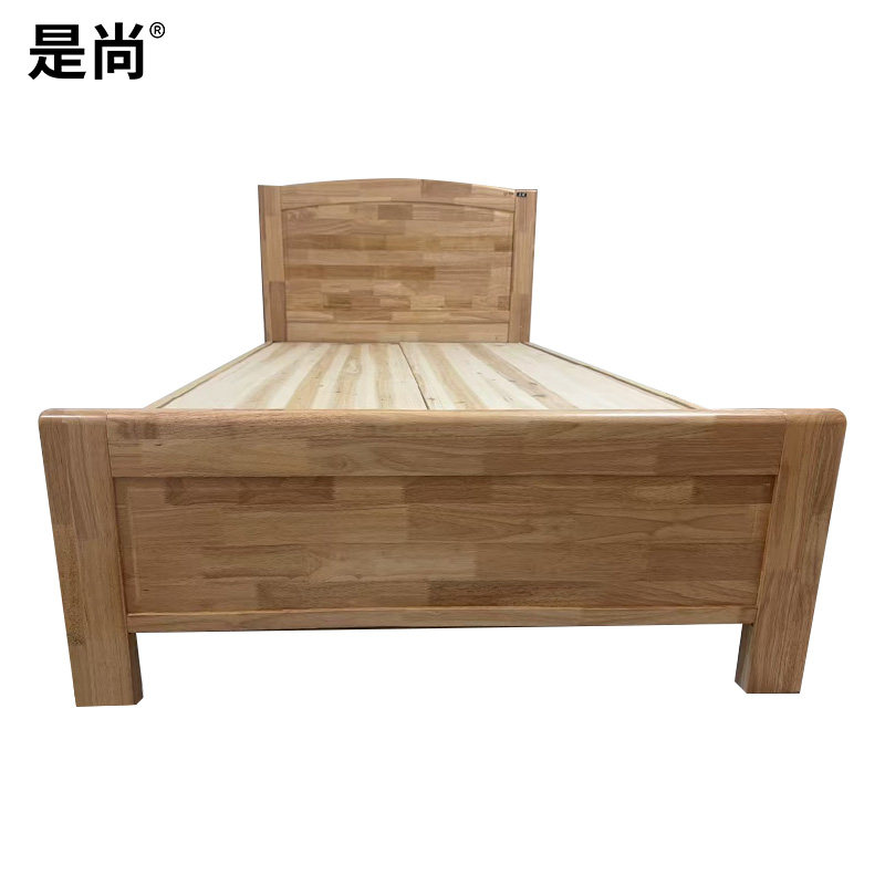 是尚 实木单人床 原木色 1200*2000mm 一张高清大图