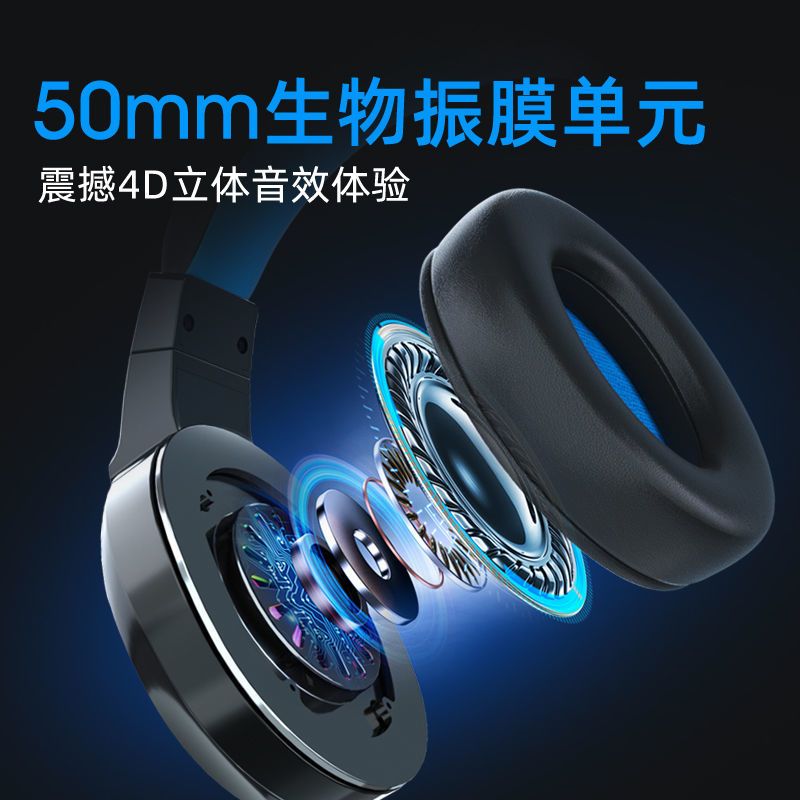 黑色标准版3.5双插 HP惠普头戴式电竞游戏吃鸡专用耳机听声辩位电脑有线带麦降噪耳麦