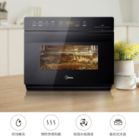 美的(Midea) 微蒸烤一体机X6-348E 微蒸烤三合一多功能台式微波炉电蒸箱烤箱一体机34L大容量