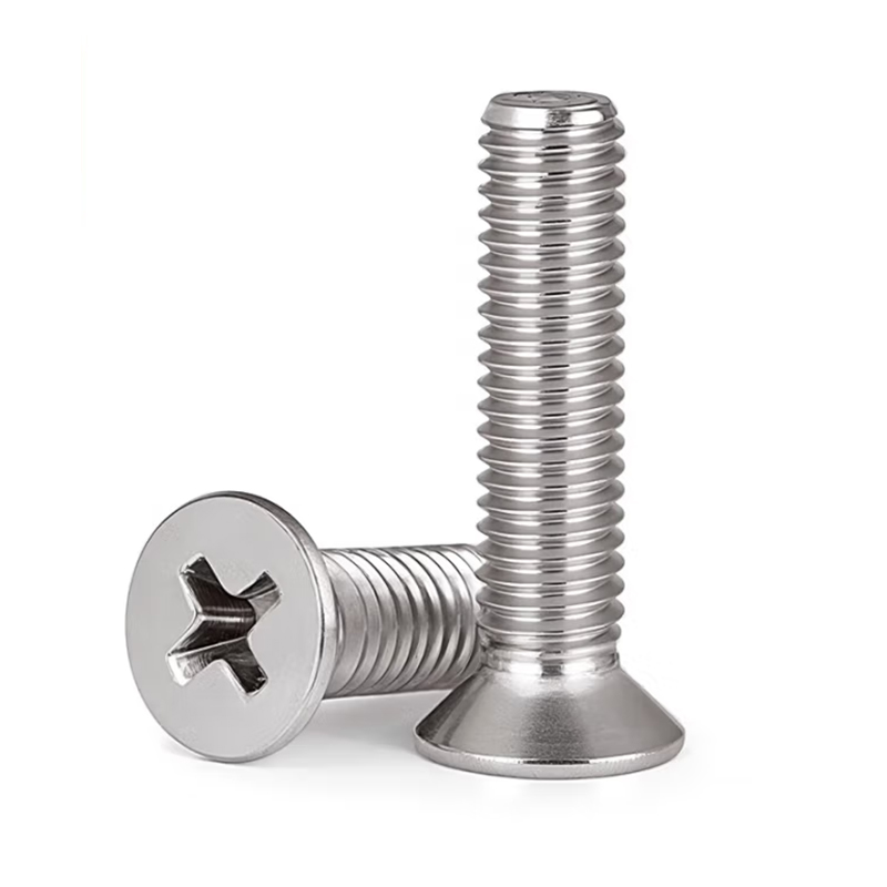 新凯益 304不锈钢十字平头螺丝沉头螺丝钉小机螺钉 M4*40[30只] 袋高清大图