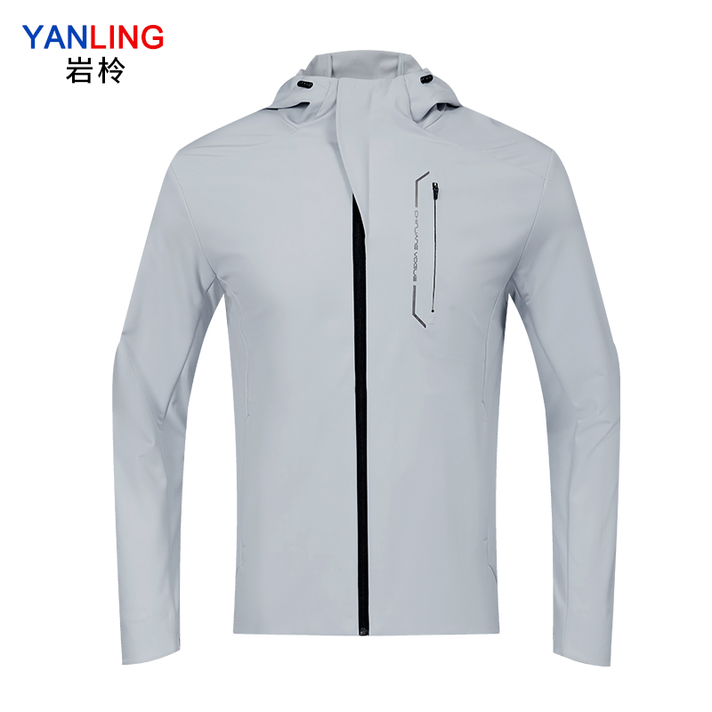 岩柃 梭织带帽运动上衣 23Y23911 浅灰 S