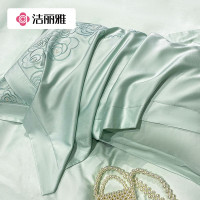 洁丽雅(grace)新疆长绒棉四件套 床单250*250cm+被套200*230cm+枕套一对 JLY-YH227
