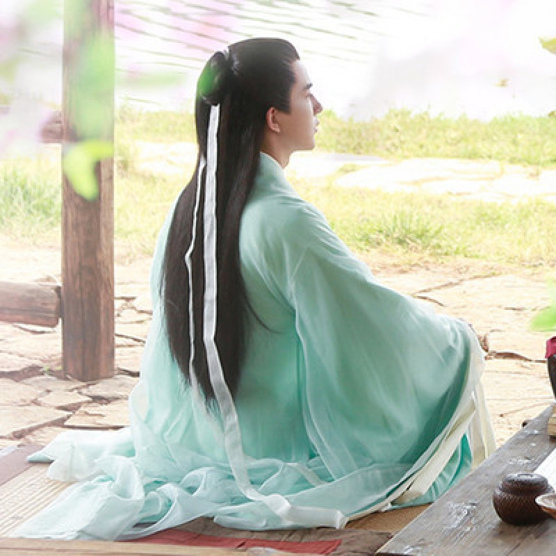 服装书生秀才服古代江南才子汉服影视演出服戏服170厘米白袍青坡视频