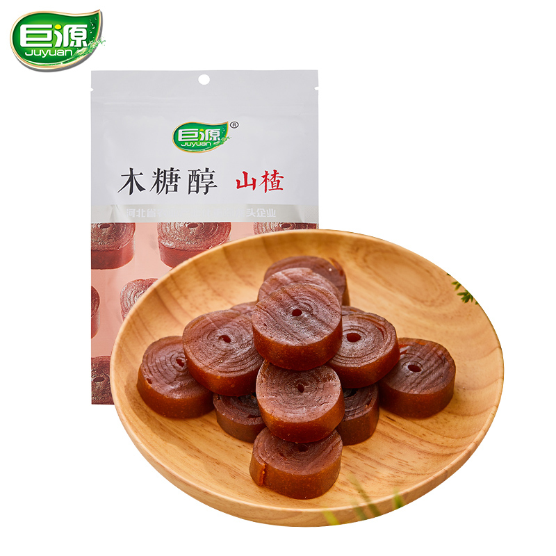 巨源木糖醇山楂卷200g 无糖山楂卷山楂条果丹皮 蜜饯果脯休闲办公零食 无糖精袋装