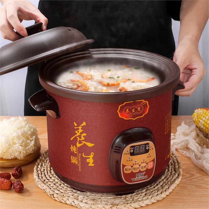 纳丽雅全自动紫砂电炖锅煲汤锅熬煮粥锅插电家用电炖锅